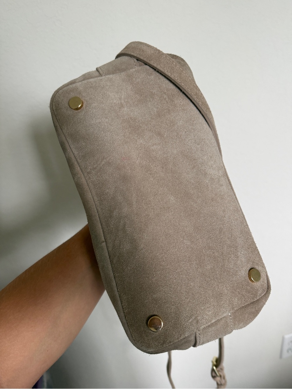 Claudia Firenze Brown Suede Hobo Crossbody Bag - Picture 4 of 4
